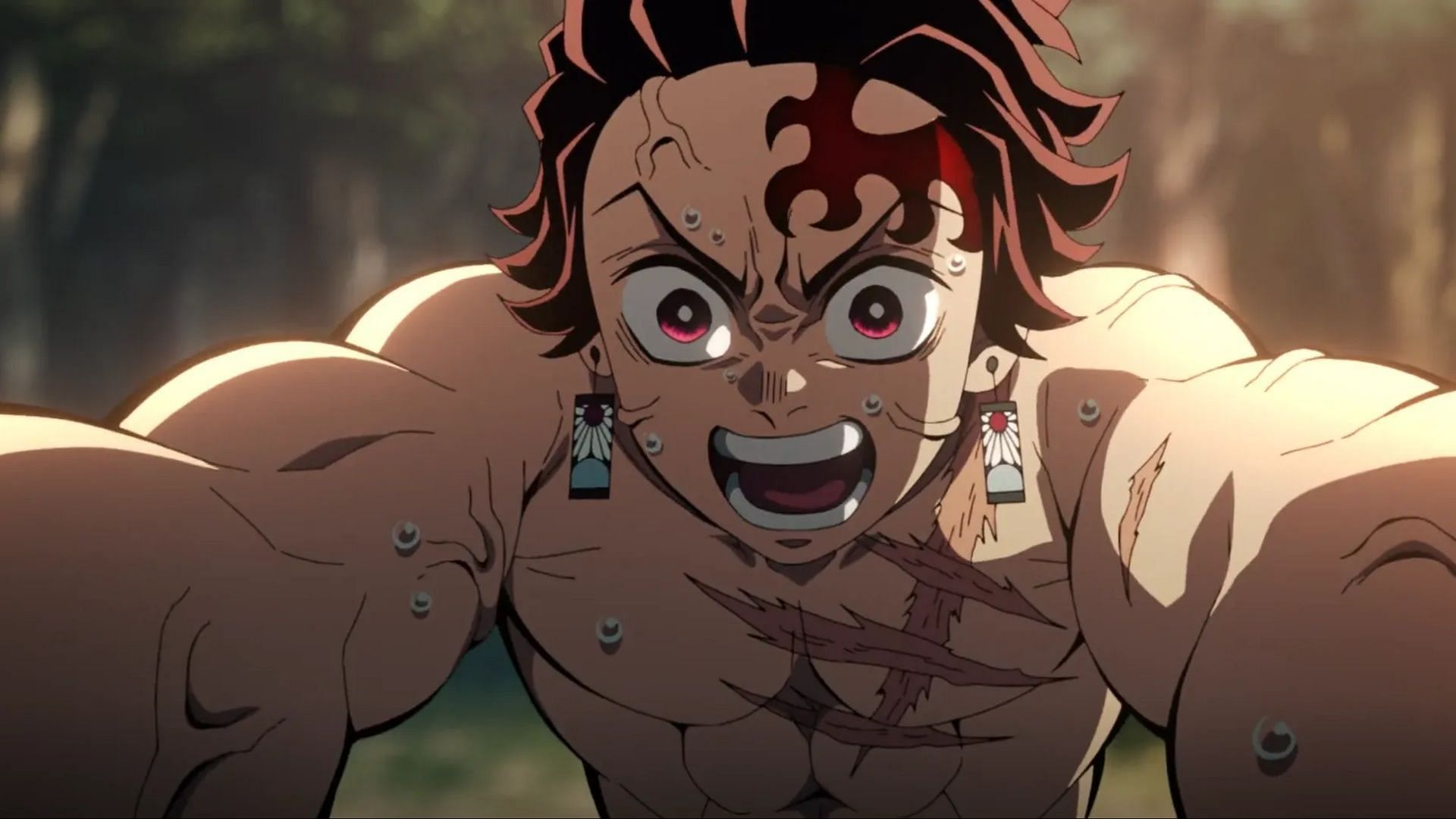 Tanjiro is one of the anime protagonists who went through intense training (Image via Ufotable)